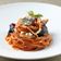 Lunch set/ Pacific saury and Autumn Eggplant Tomato Sauce Spaghetti