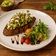 Smash Avocado ขนมปังย่างเสิร์ฟพร้อมอโวคาโดบด (V)