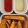 Potato wedges, sweet chili, sour cream