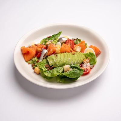 Caesar Salad With Smoked Salmon (Pork)