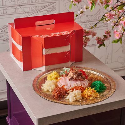 Geoduck, Crispy Kurobuta Pork Prosperity Yusheng