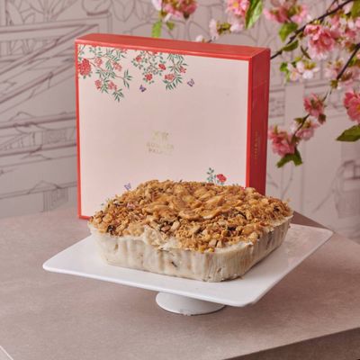 Homemade Steamed Turnip Cake With Baby Abalone