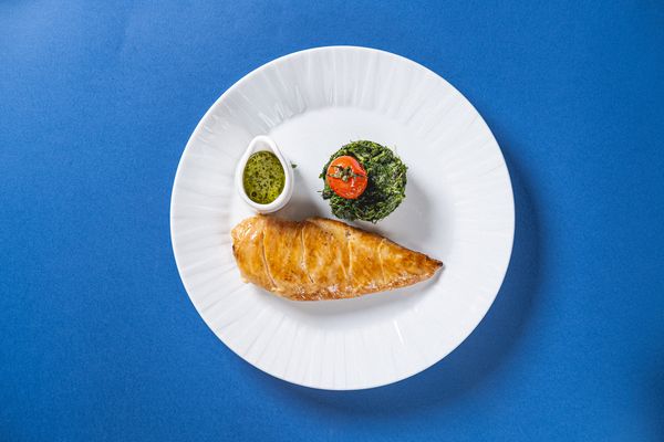 Grilled Chicken Breast With Cheese Sauce