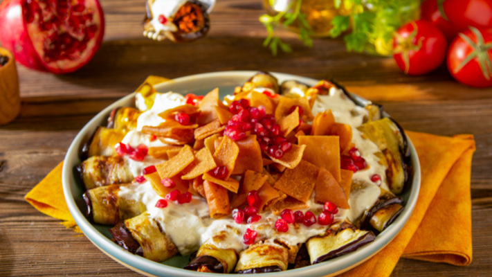 Eggplant Fatteh