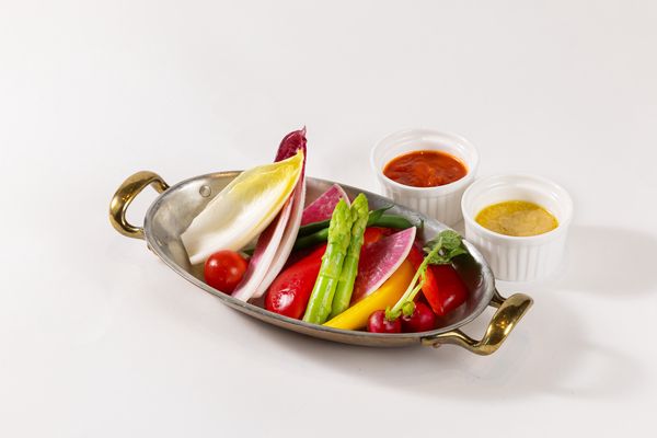 Vegetable Crudites, Hummus, Tomato Salsa