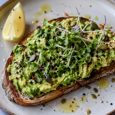 Smashed Avocado Open Sandwich