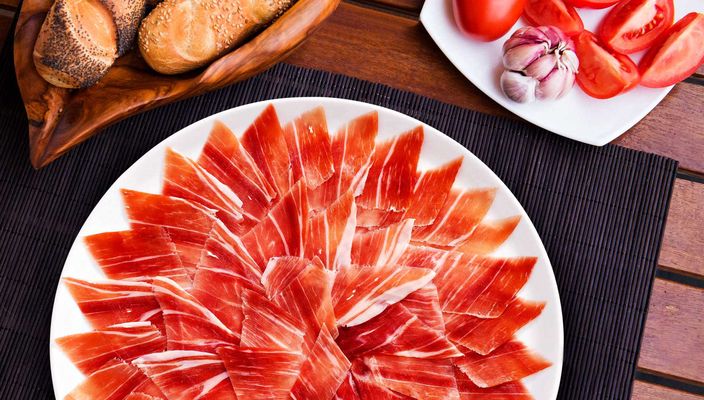 Guijuelo Iberian Ham With "Coca Bread" And Tomato