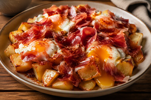 Broken Eggs with Iberian Ham