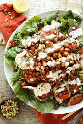 Roasted Sweet Potato & Tahini Plate