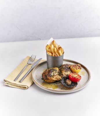 Grilled Half Chicken With Mustard