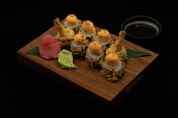 Crunchy Roll กุ้งเทมปุระโรลและสไปซีมายองเนส