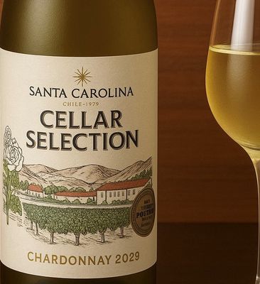 Santa Carolina Chardonnay, Chile  Glass
