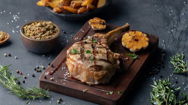 Baked Thyme Pork Chop
