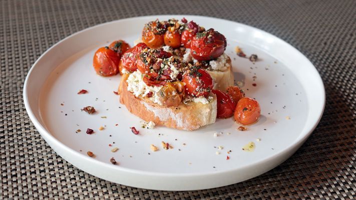 Baked Riccota & Tomato Bruschetta