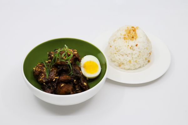 Classic Chicken Adobo With Garlic Rice