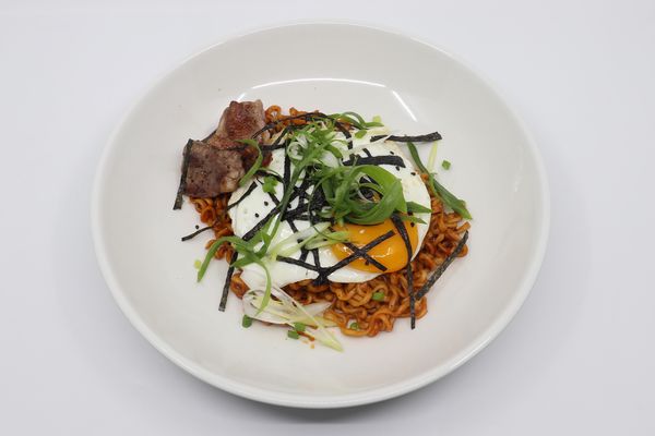 Samyang Korean Spicy Noodles With Sunny Side Up Egg
