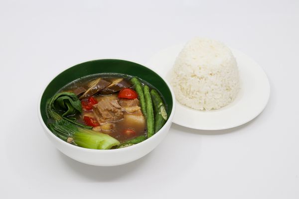 Pork Sinigang With Plain Rice