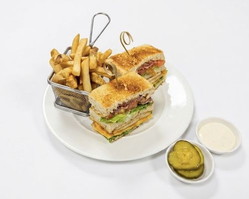 Club Sandwich With Fries