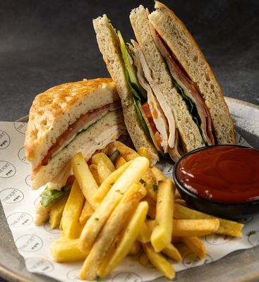 Focaccia Club Sandwich