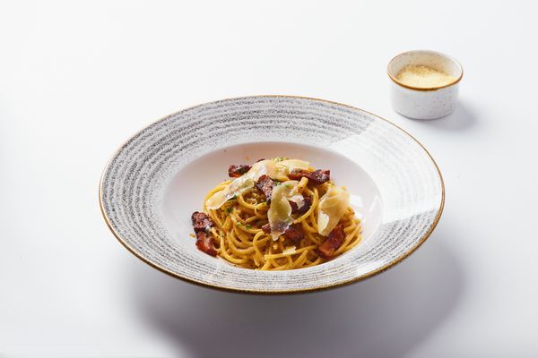 Spaghetti Carbonara (M, G, E, Po)