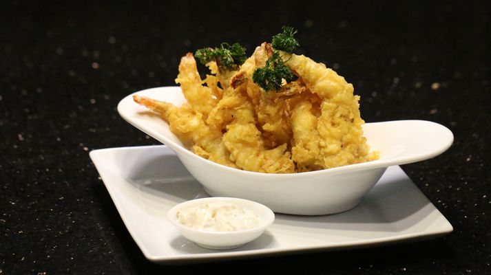 Golden Fried Prawns