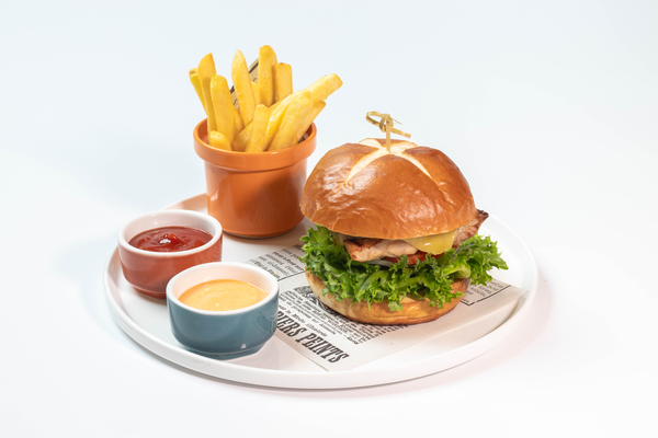 Grilled Lemongrass Chicken Burger