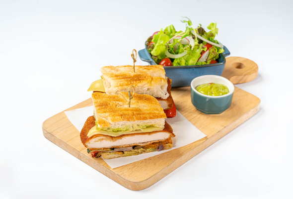 Chicken Parmigiana In Foccacia Sandwich
