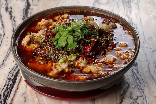 Poached Fish Fillet In Spicy Szechuan Broth