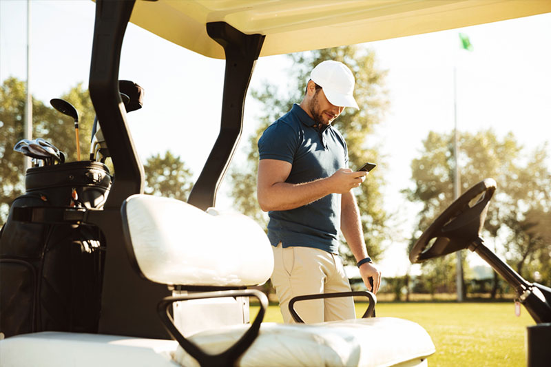 Mobile ordering for golf clubs